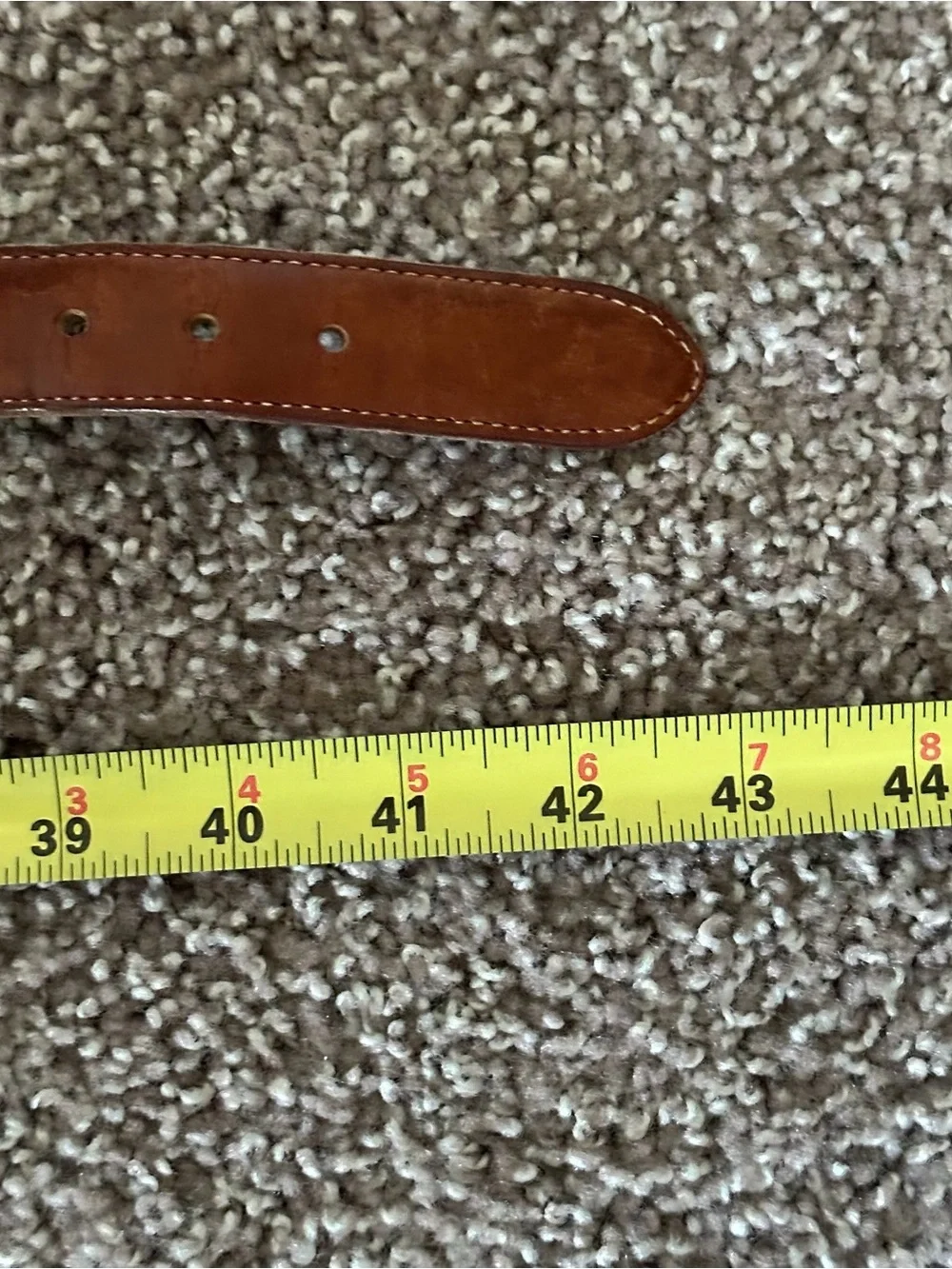Vintage Coach Cream Canvas Belt with Brown Leather Accents and Brass Buckle